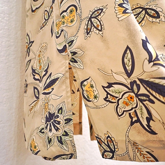 Paisley Silk Midi Pencil Skirt - Picture 6 of 8